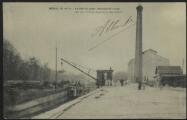 « Mériel (S.-et-O.). Le port et usine d'électricité (aval) ». Imp.-lib. J. Frémont, Beaumont-sur-Oise (S.-et-O.).