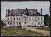 « Villarceaux (Val-d'Oise). Château du 18e s. (Jacques Courtonne, arch.). Façade nord d'après une aquarelle de Monique Jorgensen ». Excl. Les Amis de Villarceaux.