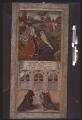 Nucourt. - Église Saint-Quentin : panneau peint du volet du retable représentant l'invention du corps de saint Quentin par sainte Eusébie.