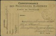 «Correspondance des prisonniers rapatriés».
