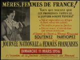 Union des femmes françaises. - « Mères, femmes de France ! ... Soutenez, participez à la journée nationale des femmes françaises ... ».