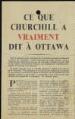 2 vues Seconde Guerre mondiale. - « Ce que Churchill a vraiment dit à Ottawa... Ce message vous est transmis par vos amis de la R.A.F. ».