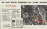 2 vues  - Seconde Guerre mondiale. - « Les usines Renault travaillaient pour l\'armée allemande. Les usines Renault ont été frappées. ». (ouvre la visionneuse)
