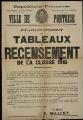 1 vue  - Mairie de Pontoise. - « Etablissement des tableaux de recensement de la classe 1916 ». Pontoise : Imprimerie Lucien Paris. (ouvre la visionneuse)