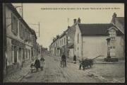 2 vues « Asnières-sur-Oise. Carrefour de la grande route et de la rue de la mairie ». Frémont édit., Beaumont-sur-Oise.