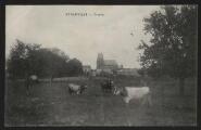 2 vues « Attainville. Prairie ». Imp.-phot. J. Frémont, Beaumont-sur-Oise.