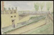 1 vue Boissy-l'Aillerie. - Passerelle sur la rivière de Viosne : dessin.