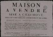 1 vue  - Vente d\'une maison à Chaumont[-en-Vexin], par Me Commecy, notaire à Chaumont. (ouvre la visionneuse)