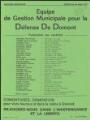 1 vue Clémençon, René. - « Elections municipales. Scrutin du 20 mars 1977. Equipe municipale pour la défense de Domont ».