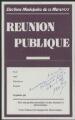 1 vue « Elections municipales du 13 mars 1977. Réunion publique. Pour une gestion municipale sociale, humaine et démocratique ».