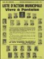 1 vue  - Chauvin, Adolphe. - « Ville de Pontoise. Elections municipales du 13 mars 1977. Liste d\'action municipale. Vivre à Pontoise ». (ouvre la visionneuse)