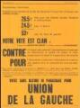1 vue  - «Commune de Domont. Scrutin de ballotage du 21 mars 1971. Votez sans rature ni panachage pour Union de la Gauche ». (ouvre la visionneuse)