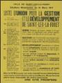 1 vue  - Alavoine, Marcel. - « Ville de Saint-Leu-la-Forêt. Elections municipales du 14 mars 1971. Liste d\'union pour la gestion et le développement de Saint-Leu-la-Forêt ». (ouvre la visionneuse)