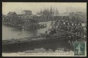 2 vues  - « Campagne de 1914. 20. Beaumont-sur-Oise. Passerelle provisoire remplaçant le pont détruit par le génie français ». G. Olivier, phot. (ouvre la visionneuse)