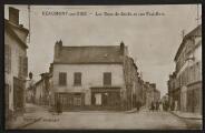 2 vues  - « Beaumont-sur-Oise. Les rues de Senlis et rue Paul-Bert ». Edition Poncet. Imp. E. Trouillet, 47 rue du commerce, Paris. (ouvre la visionneuse)