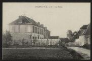 2 vues  - « Bréançon (S.-et-O.). La mairie ». Cottard épicerie-tabacs. L\'H., Paris. (ouvre la visionneuse)