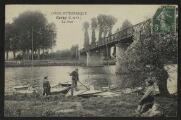 2 vues « L'Oise pittoresque. Cergy (S.-et-O.). Le pont ». Collection Lecomte.