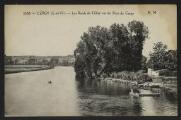 2 vues  - « 2608. Cergy (S.-et-O.). Les bords de l\'Oise vus du pont de Cergy ». E. Malcuit phot.-édit., Paris. (ouvre la visionneuse)