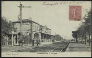 2 vues « Goussainville. La gare ». Collect. Harmand. A. Breger Frères, 9 rue Thénard, Paris.
