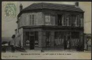 2 vues « Montigny-lès-Cormeilles. Le café Lepan et la rue de la Halte ». Lepan édit., Montigny. A. Breger Frères, 9 rue Thénard, Paris.