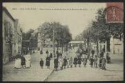 2 vues « 2679. Saint-Gratien. Place Catinat et entrée du parc de la princesse Mathilde ». G.I. Bourgoin éditeur.