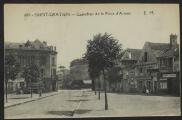 2 vues « 686. Saint-Gratien. Carrefour de la place d'armes ». E. Malcuit photo.-éditeur, Paris.