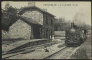 2 vues  - « Vauréal (S.-et-O.). La gare ». E.M. F. Testard photo.-édit., Paris. (ouvre la visionneuse)