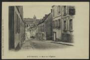 2 vues  - « Vétheuil. Rue de l\'Eglise ». Moussard édit., Bonnières (S.-et-O.). (ouvre la visionneuse)