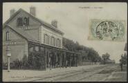 2 vues « Viarmes. La gare ». Imp.-phot. J. Frémont, Beaumont-sur-Oise.