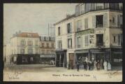 2 vues  - « Bezons. Place et bureau de tabac ». Huet, buraliste. A. Breger Frères, 9, rue Thénard, Paris. (ouvre la visionneuse)