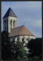 2 vues « Vétheuil. L'abside de l'église Notre-Dame, son admirable toiture et l'épi en faîtage ». Photo Philippe Lhomel. Association Notre-Dame de Vétheuil.