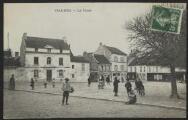 2 vues « Viarmes. La place ». Imp.-lib. J. Frémont, Beaumont-sur-Oise.