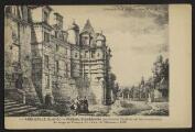 2 vues « 1. Ambleville (S;-et-O.). Château d'Ambleville que traverse l'Aubette, est une construction du temps de François Ier. Lithographie de Villeneuve, 1819 ». Collection Paul Allorge, série M.m.2.