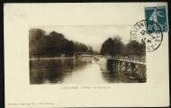 2 vues « L'Isle-Adam. L'Oise. Le pont de fer ». Cliché Godefroy. A. Seyes imp.-édit., Pontoise.