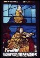 1 vue Groslay. - Église Saint-Martin : détail d'un vitrail situé dans le collatéral sud et représentant la vie de saint Martin.