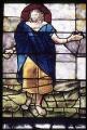 1 vue Groslay. - Église saint Martin : vitrail situé dans le collatéral sud et représentant la vie de saint Martin.