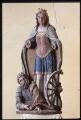 1 vue Lassy. - Église Notre-Dame-de-la-Nativité : statue représentant sainte Catherine d'Alexandrie.
