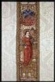 1 vue L'Isle-Adam. - Église Saint-Martin : détail représentant sainte Barbe sur une chasuble en tissu brodé située dans la sacristie.
