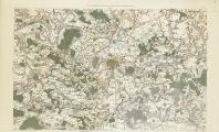 1 vue « Carte de France levée par ordre du roi » dite carte de Cassini, carte n° 1, alentours de Paris, jusqu'à Pontoise et Meulan.