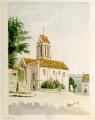 1 vue Parmain. Eglise de Jouy-le-Comte : aquarelle.